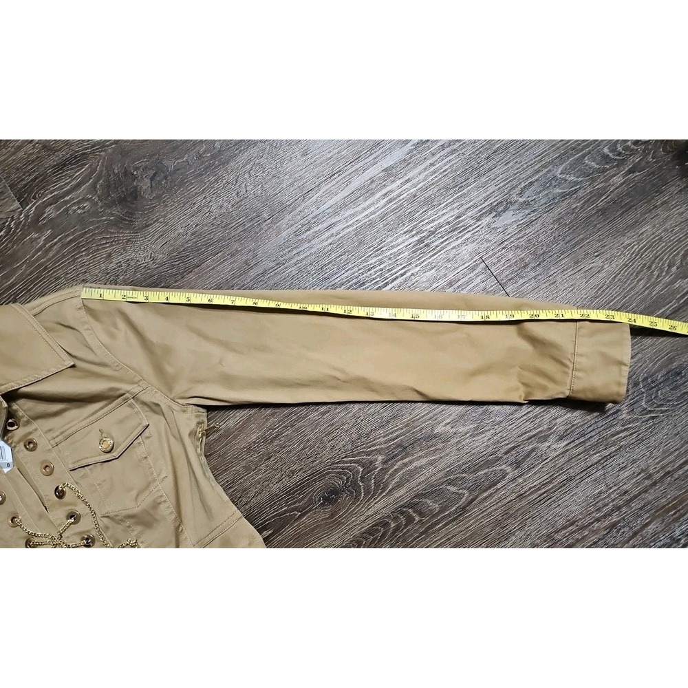 Michael Kors Chain Lace-Up Mini Dress In Dark Camel Size 0 - Picture 11 of 15